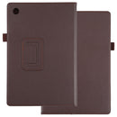 For Samsung Galaxy Tab A8 10.5 2021 Litchi Texture Solid Color Leather Tablet Case(Brown)