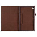 For Samsung Galaxy Tab A8 10.5 2021 Litchi Texture Solid Color Leather Tablet Case(Brown)
