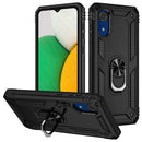 For Samsung Galaxy A03 Core 164mm Shockproof TPU + PC Phone Case with Holder(Black)