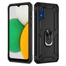 For Samsung Galaxy A03 Core 164mm Shockproof TPU + PC Phone Case with Holder(Black)