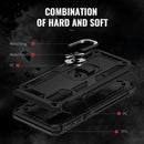 For Samsung Galaxy A03 Core 164mm Shockproof TPU + PC Phone Case with Holder(Black)
