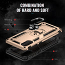 For Samsung Galaxy A03 Core 164mm Shockproof TPU + PC Phone Case with Holder(Gold)