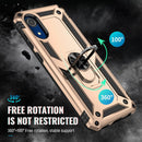 For Samsung Galaxy A03 Core 164mm Shockproof TPU + PC Phone Case with Holder(Gold)