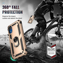 For Samsung Galaxy A03 Core 164mm Shockproof TPU + PC Phone Case with Holder(Gold)