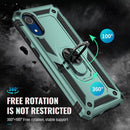 For Samsung Galaxy A03 Core 164mm Shockproof TPU + PC Phone Case with Holder(Dark Green)