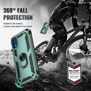 For Samsung Galaxy A03 Core 164mm Shockproof TPU + PC Phone Case with Holder(Dark Green)