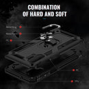 For Samsung Galaxy A13 4G Shockproof TPU + PC Phone Case with Holder(Black)