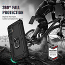 For Samsung Galaxy A13 4G Shockproof TPU + PC Phone Case with Holder(Black)