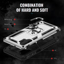 For Samsung Galaxy A13 4G Shockproof TPU + PC Phone Case with Holder(Silver)