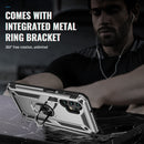 For Samsung Galaxy A13 4G Shockproof TPU + PC Phone Case with Holder(Silver)