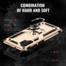 For Samsung Galaxy A13 4G Shockproof TPU + PC Phone Case with Holder(Gold)
