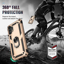 For Samsung Galaxy A13 4G Shockproof TPU + PC Phone Case with Holder(Gold)