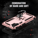 For Samsung Galaxy A13 4G Shockproof TPU + PC Phone Case with Holder(Rose Gold)