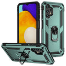 For Samsung Galaxy A13 4G Shockproof TPU + PC Phone Case with Holder(Dark Green)