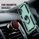 For Samsung Galaxy A13 4G Shockproof TPU + PC Phone Case with Holder(Dark Green)