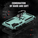 For Samsung Galaxy A13 4G Shockproof TPU + PC Phone Case with Holder(Dark Green)