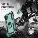 For Samsung Galaxy A13 4G Shockproof TPU + PC Phone Case with Holder(Dark Green)