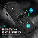 For Samsung Galaxy A73 5G Shockproof TPU + PC Phone Case with Holder(Black)