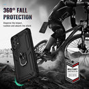For Samsung Galaxy A73 5G Shockproof TPU + PC Phone Case with Holder(Black)