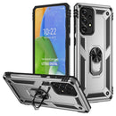 For Samsung Galaxy A73 5G Shockproof TPU + PC Phone Case with Holder(Silver)