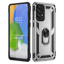 For Samsung Galaxy A73 5G Shockproof TPU + PC Phone Case with Holder(Silver)