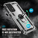 For Samsung Galaxy A73 5G Shockproof TPU + PC Phone Case with Holder(Silver)