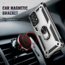 For Samsung Galaxy A73 5G Shockproof TPU + PC Phone Case with Holder(Silver)