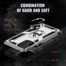 For Samsung Galaxy A73 5G Shockproof TPU + PC Phone Case with Holder(Silver)