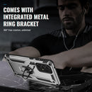 For Samsung Galaxy A73 5G Shockproof TPU + PC Phone Case with Holder(Silver)