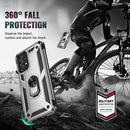 For Samsung Galaxy A73 5G Shockproof TPU + PC Phone Case with Holder(Silver)