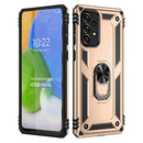 For Samsung Galaxy A73 5G Shockproof TPU + PC Phone Case with Holder(Gold)