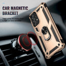For Samsung Galaxy A73 5G Shockproof TPU + PC Phone Case with Holder(Gold)