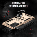 For Samsung Galaxy A73 5G Shockproof TPU + PC Phone Case with Holder(Gold)