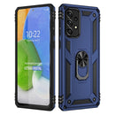 For Samsung Galaxy A73 5G Shockproof TPU + PC Phone Case with Holder(Blue)