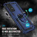 For Samsung Galaxy A73 5G Shockproof TPU + PC Phone Case with Holder(Blue)