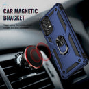 For Samsung Galaxy A73 5G Shockproof TPU + PC Phone Case with Holder(Blue)