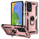 For Samsung Galaxy A73 5G Shockproof TPU + PC Phone Case with Holder(Rose Gold)