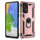 For Samsung Galaxy A73 5G Shockproof TPU + PC Phone Case with Holder(Rose Gold)