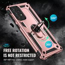 For Samsung Galaxy A73 5G Shockproof TPU + PC Phone Case with Holder(Rose Gold)