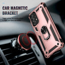 For Samsung Galaxy A73 5G Shockproof TPU + PC Phone Case with Holder(Rose Gold)
