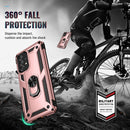 For Samsung Galaxy A73 5G Shockproof TPU + PC Phone Case with Holder(Rose Gold)