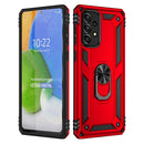 For Samsung Galaxy A73 5G Shockproof TPU + PC Phone Case with Holder(Red)