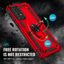 For Samsung Galaxy A73 5G Shockproof TPU + PC Phone Case with Holder(Red)