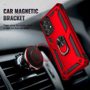 For Samsung Galaxy A73 5G Shockproof TPU + PC Phone Case with Holder(Red)