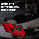 For Samsung Galaxy A73 5G Shockproof TPU + PC Phone Case with Holder(Red)