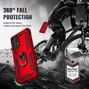 For Samsung Galaxy A73 5G Shockproof TPU + PC Phone Case with Holder(Red)