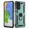 For Samsung Galaxy A73 5G Shockproof TPU + PC Phone Case with Holder(Dark Green)