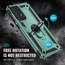 For Samsung Galaxy A73 5G Shockproof TPU + PC Phone Case with Holder(Dark Green)