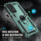 For Samsung Galaxy A73 5G Shockproof TPU + PC Phone Case with Holder(Dark Green)