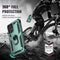 For Samsung Galaxy A73 5G Shockproof TPU + PC Phone Case with Holder(Dark Green)